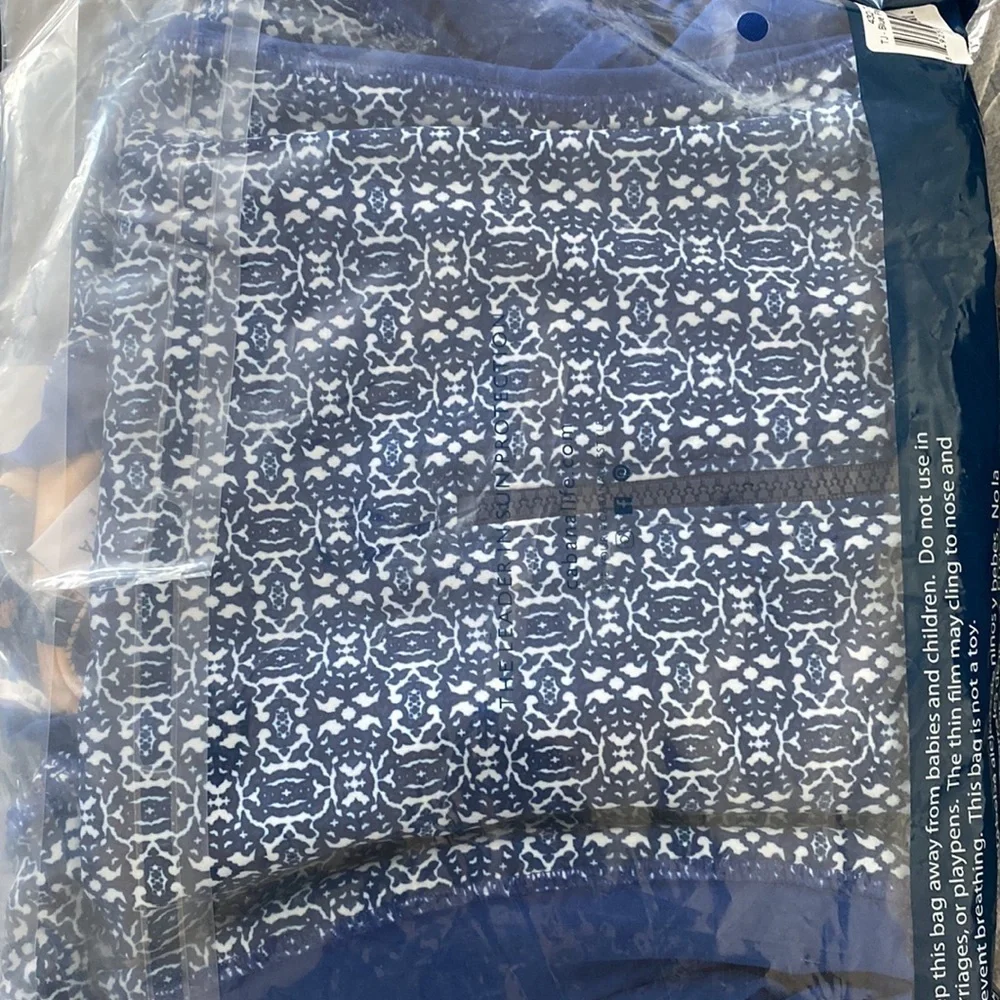 CABANA LIFE Women’s Upf50 Palms Long Sleeve One-Piece Swimsuit Blue White Size L - Picture 7 of 7